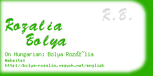 rozalia bolya business card